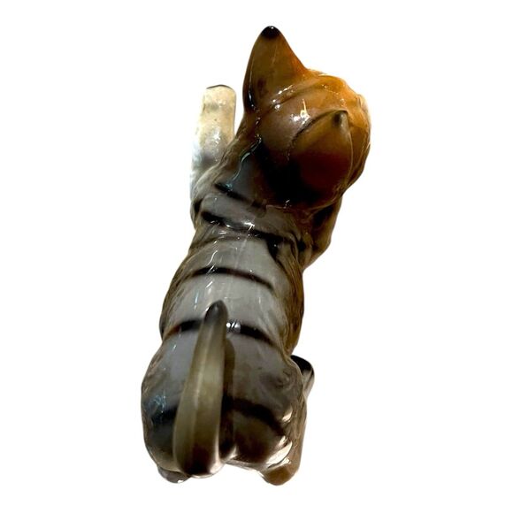 Charming Vintage 1980's Andrea By Sadek Ceramic/Porcelain Tabby Kitten Figurine - Picture 8 of 11